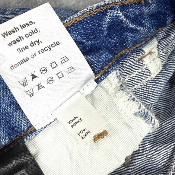 Reformation Jeans Shorts Women 27 Charlie Cuffed High Rise Jean Button Fly Ponce - Picture 7 of 14